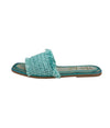 Hazel Blues® |  Juana Woven Sandals in Aqua Blue