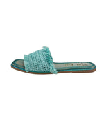 Hazel Blues® |  Juana Woven Sandals in Aqua Blue