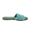 Hazel Blues® |  Juana Woven Sandals in Aqua Blue