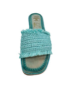 Hazel Blues® |  Juana Woven Sandals in Aqua Blue