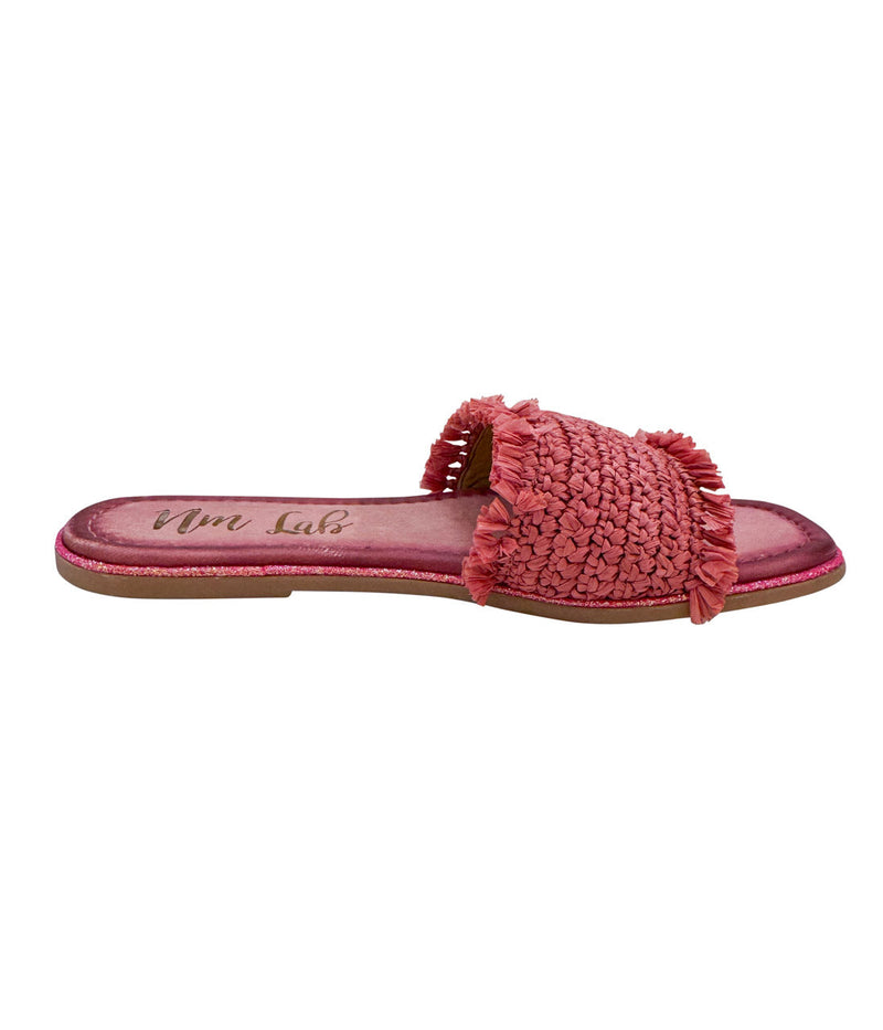 Hazel Blues® |  Juana Woven Sandals in Pink