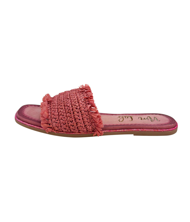 Hazel Blues® |  Juana Woven Sandals in Pink