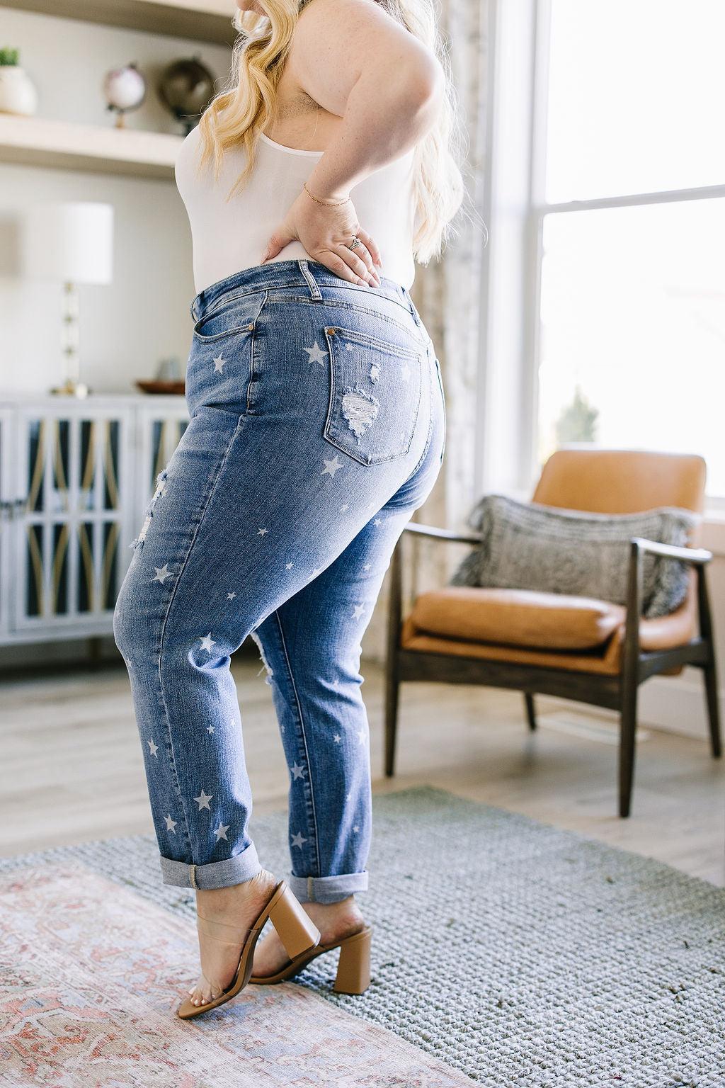 Hazel Blues® | Juliet Star Crossed Boyfriend Jeans - Hazel Blues®