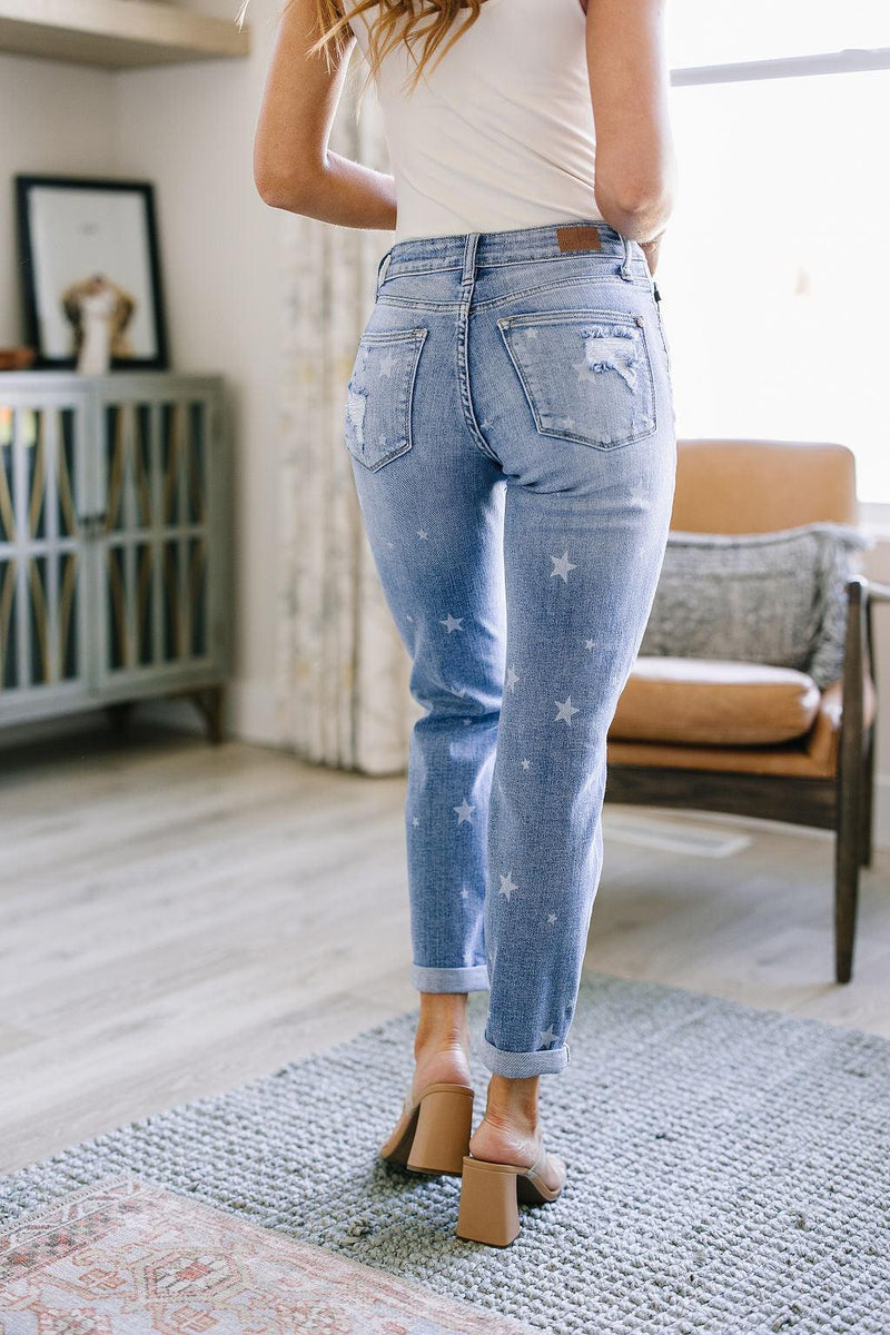 Hazel Blues® | Juliet Star Crossed Boyfriend Jeans - Hazel Blues®