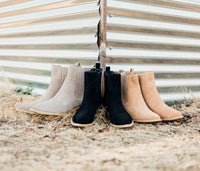 Hazel Blues® |  Leonor Suede Ankle Boot in Black