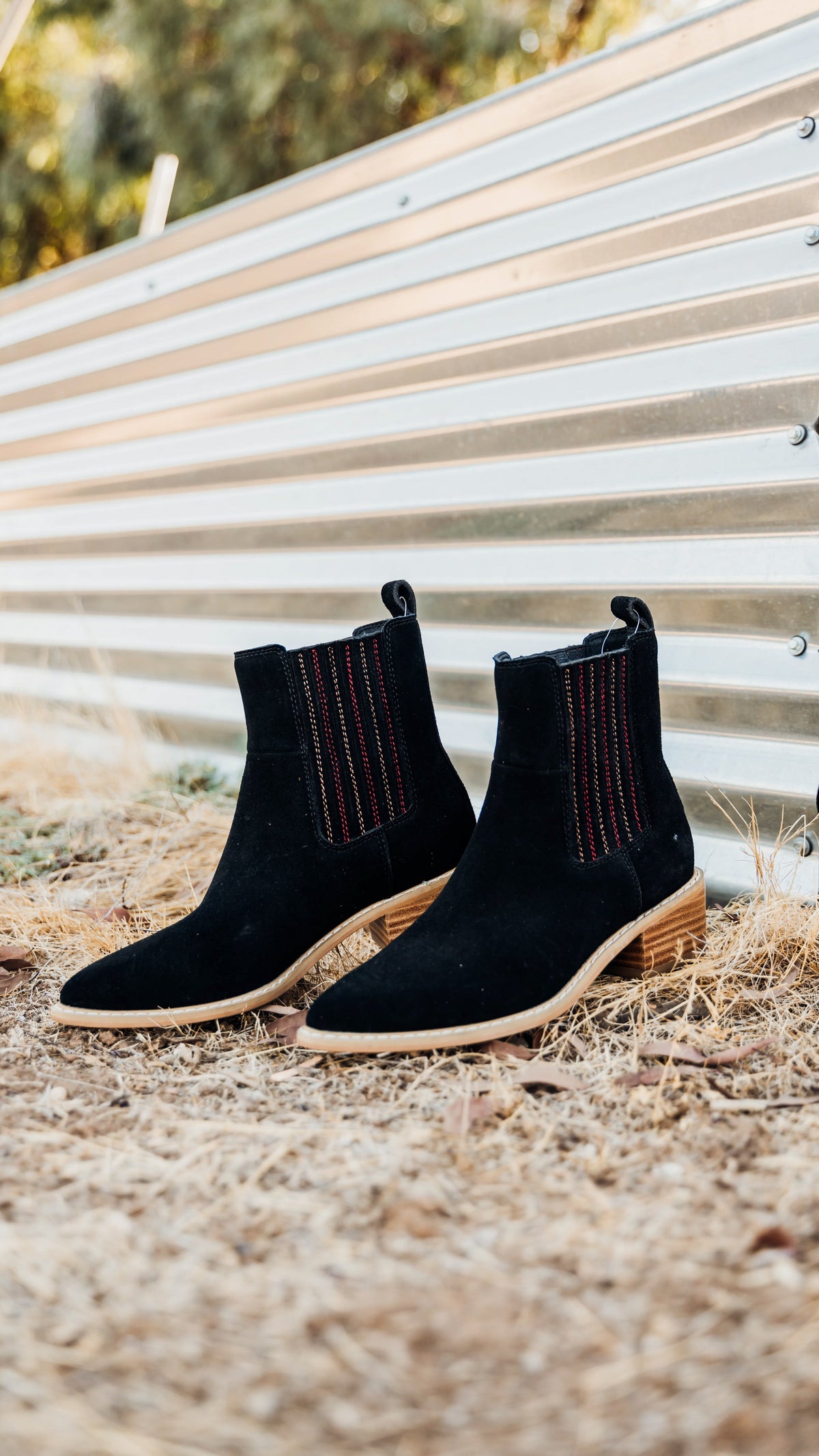 Hazel Blues® |  Leonor Suede Ankle Boot in Black