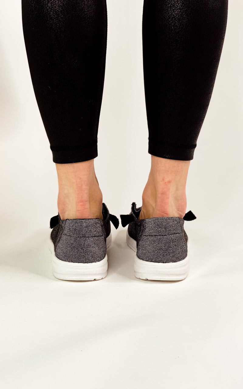 Hazel Blues® |  Maco Water Drop Sneaker in Black