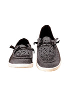 Hazel Blues® |  Maco Water Drop Sneaker in Black
