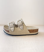 Hazel Blues® |  Mickie Western Slides in Cream