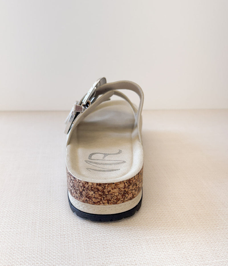 Hazel Blues® |  Mickie Western Slides in Cream