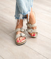 Hazel Blues® |  Mickie Western Slides in Cream