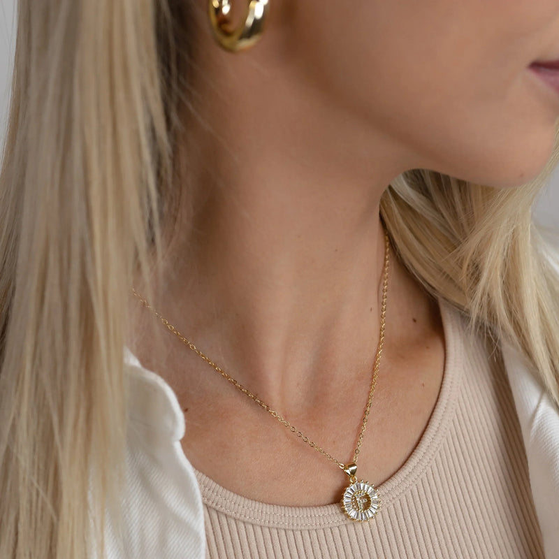 Hazel Blues® |  PREORDER: Mini Radiant Initial Necklace