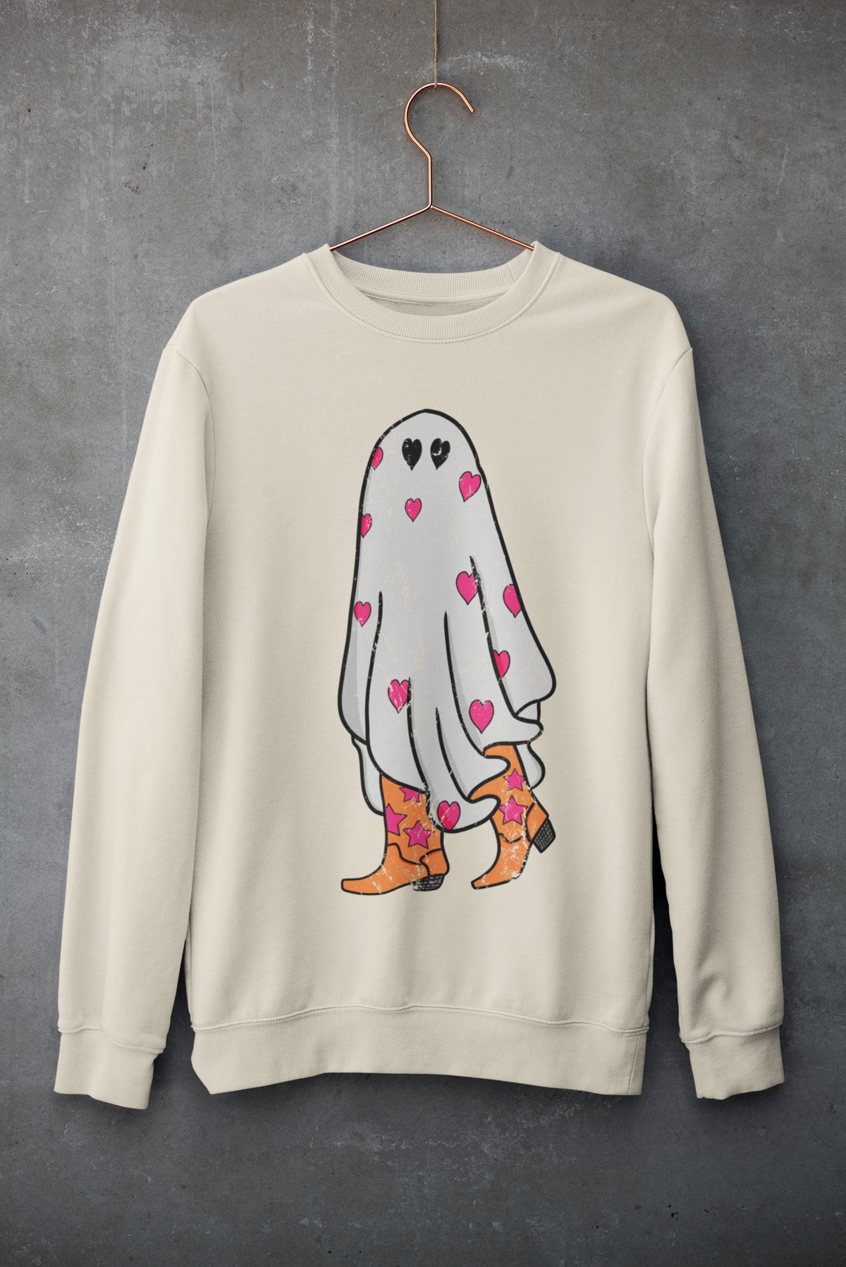 Hazel Blues® |  Boo in Boots Graphic Sweatshirt