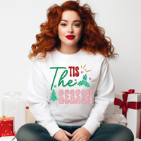 Hazel Blues® |  Tis the Season Faux Glitter Chenille Crewneck Sweatshirt