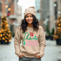 3Blues Designs |   Hazel Blues® |  Tis the Season Faux Glitter Chenille Crewneck Sweatshirt