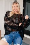 Hazel Blues® |  Ask Anyway Fishnet Sweater