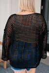Hazel Blues® |  Ask Anyway Fishnet Sweater
