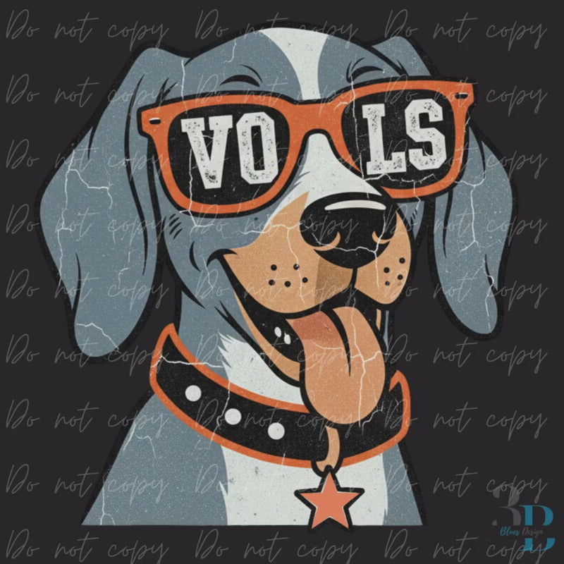Tennessee | Mascot | Smokey | TN | Puppy distressed sublimation design distressed graphic for tshirts png
