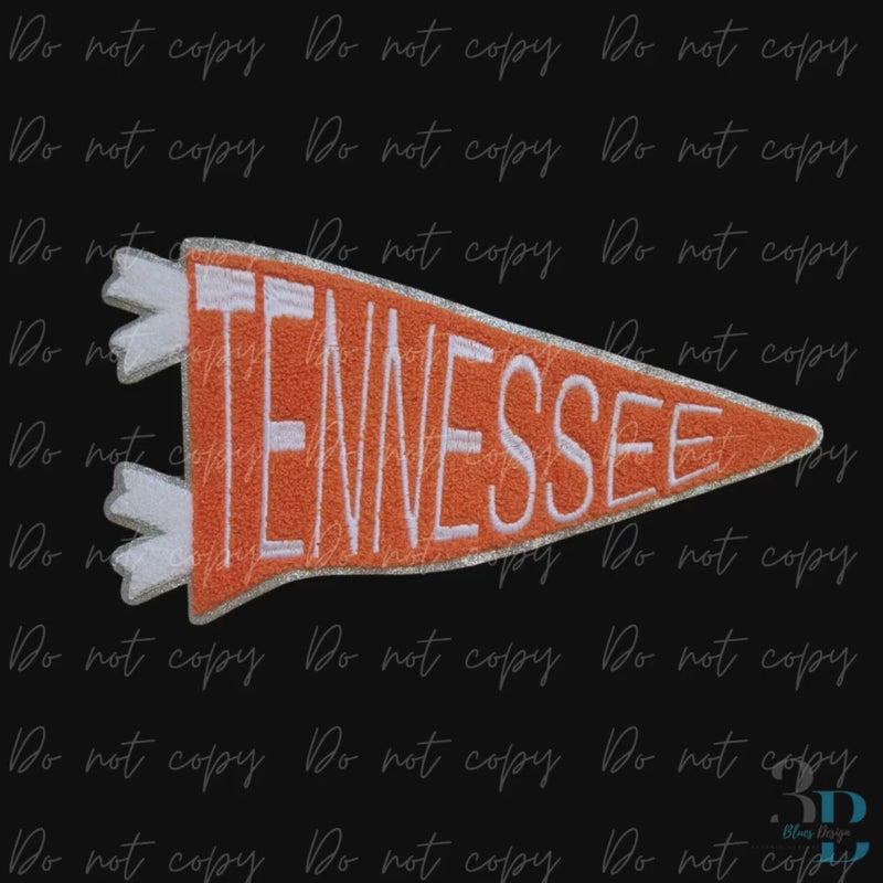 Tennessee Orange Pennant Flag Iron-on Patch