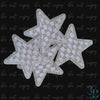 3" Checkered Glitter Silver Star Iron on Patch