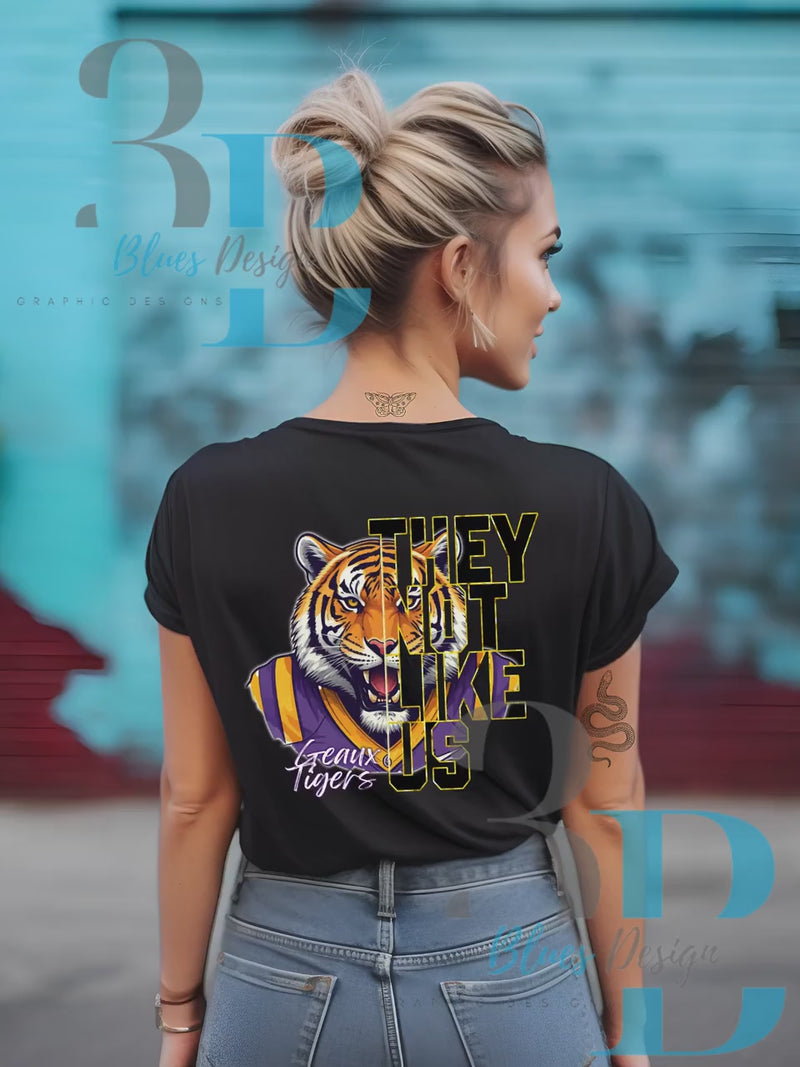 YOUTH: Tiger | Purple&Gold | They Not Like Us | DTF Transfer Sheet Iron On