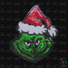 Sequin Grinchhhyy Christmas Green Sequin | Iron-on Patch