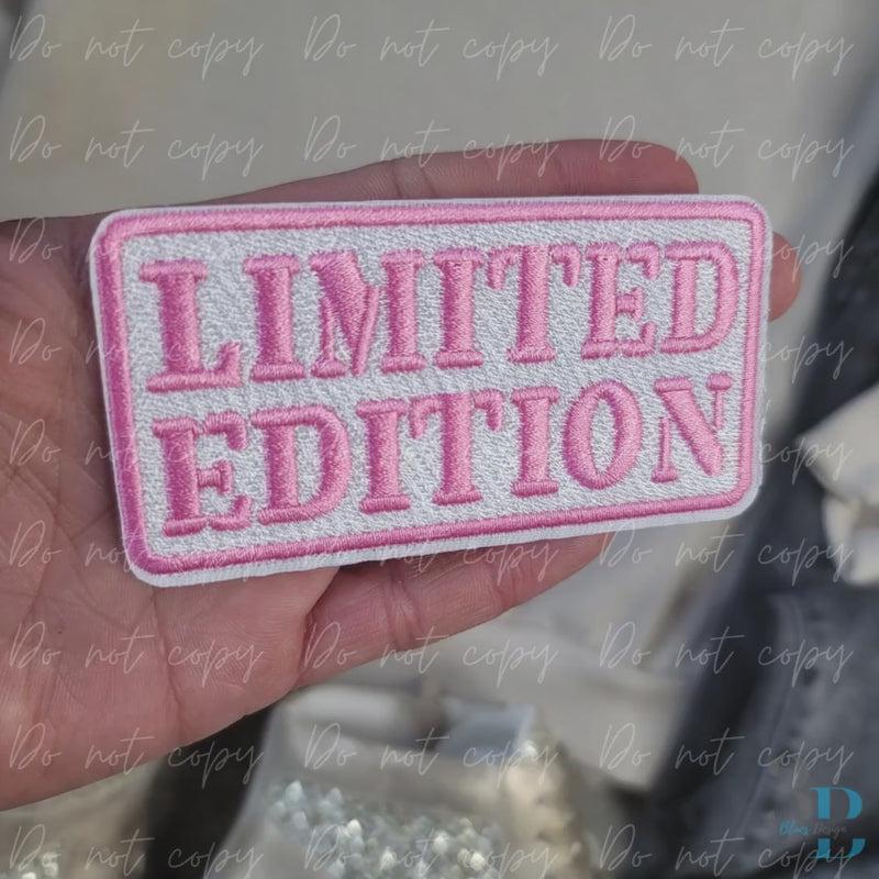 Pink Limited Edition Embroidered Iron-On Patch