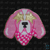 Hot Pink Smokey | Tennessee | College Mascot | Dog Mascot | Iron-on Patch