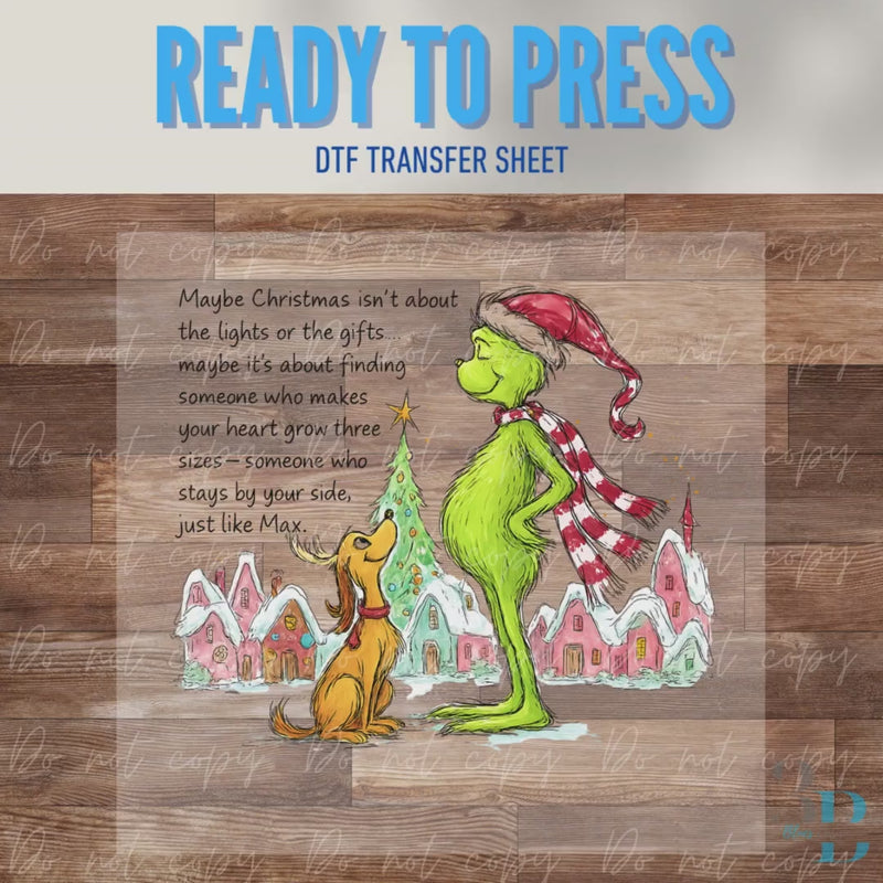 ADULT: Retro Whovillle Grinchyyy Max | Christmas | Bright Christmas | DTF Transfer Sheet Iron On
