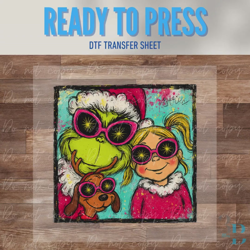 ADULT: Whovillle Grinchyyy | Max | Christmas | Bright Christmas | DTF Transfer Sheet Iron On