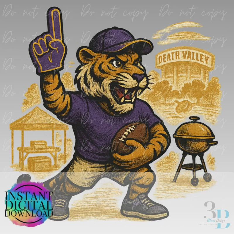 Tiger Tailgating | Purple and Gold | Louisiana Digital File