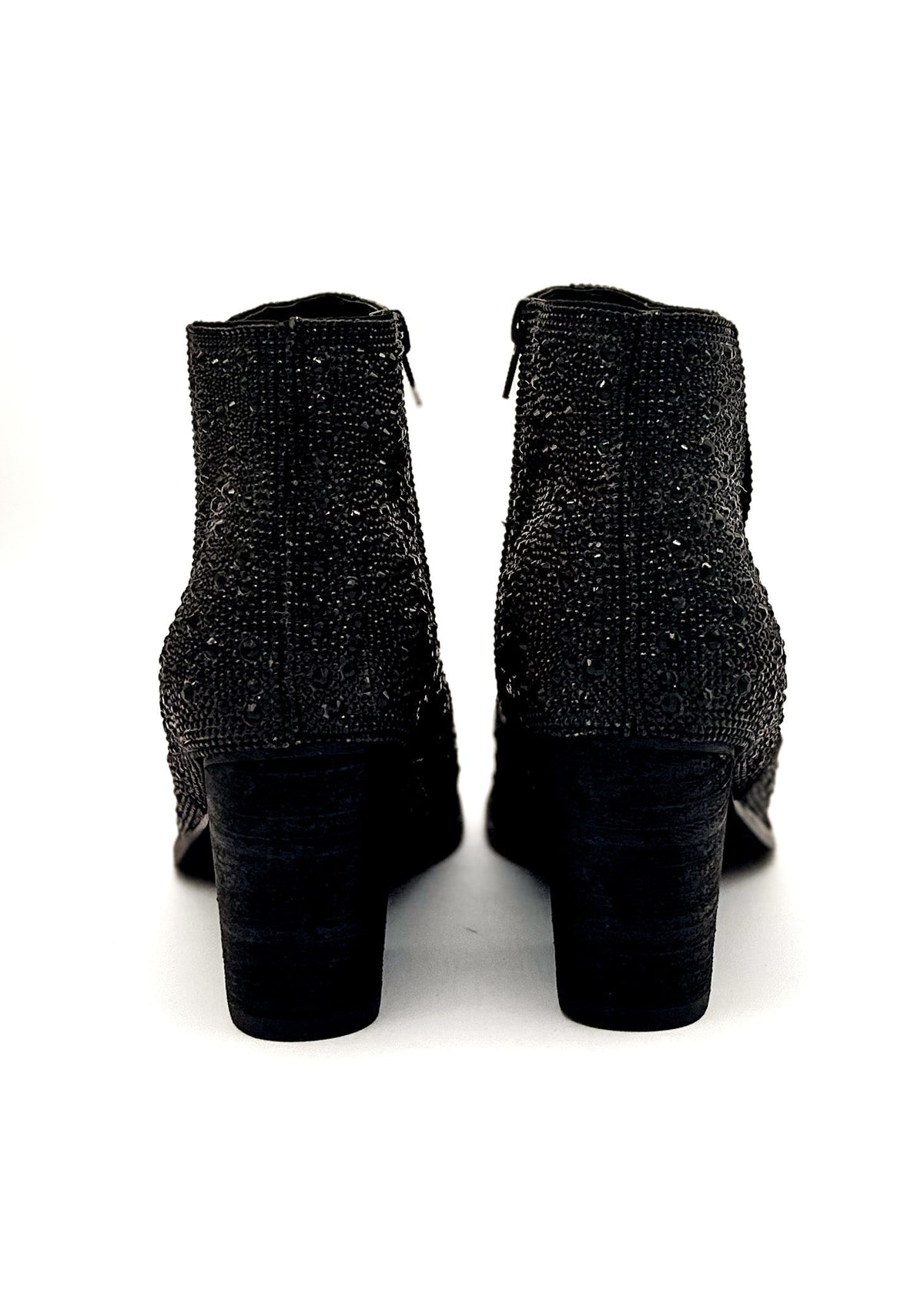 Hazel Blues® |  Shine Star Rhinestone Bootie in Black