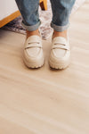 Hazel Blues® |  Penny For Your Thoughts Loafers in Bone