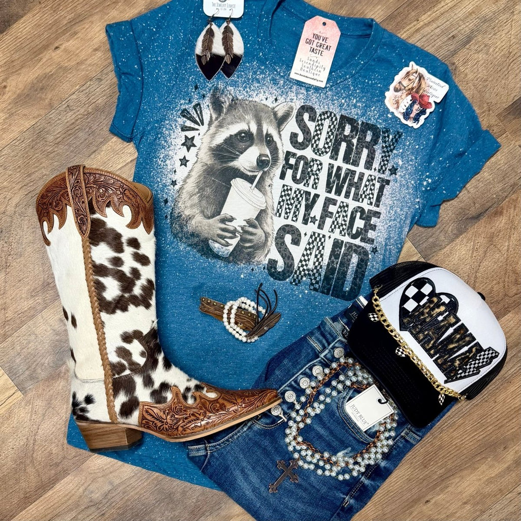 Sorry For What My Face Said | Funny Country Graphic T-Shirt