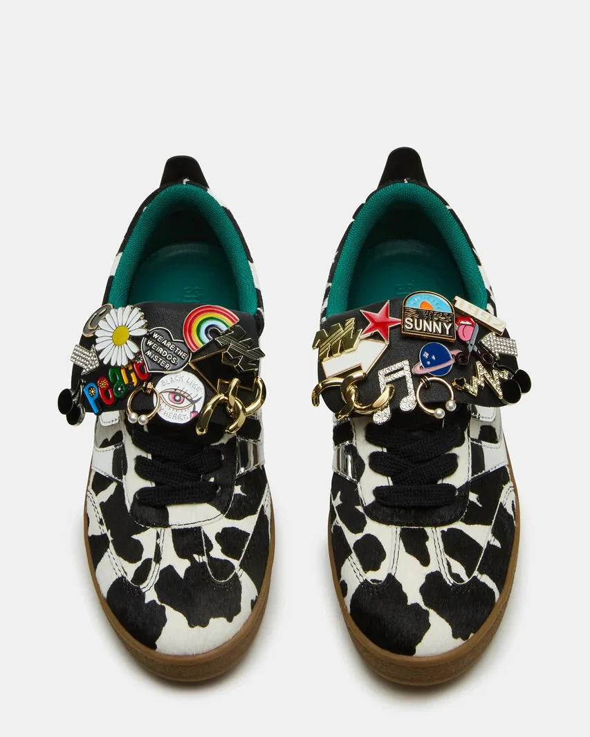 Steve Madden Wyatt Black Cow Print