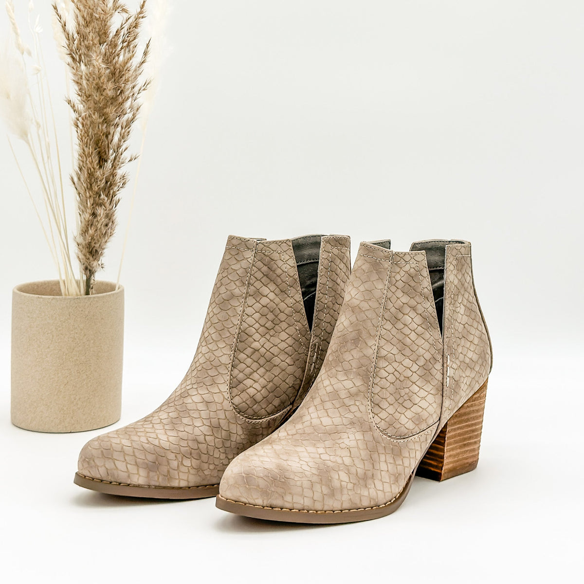 Hazel Blues® |  Tarim Bootie in Taupe