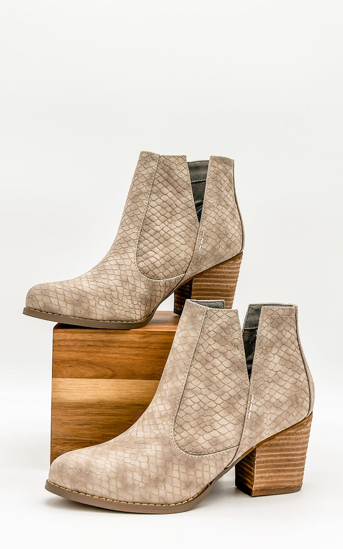 Hazel Blues® |  Tarim Bootie in Taupe