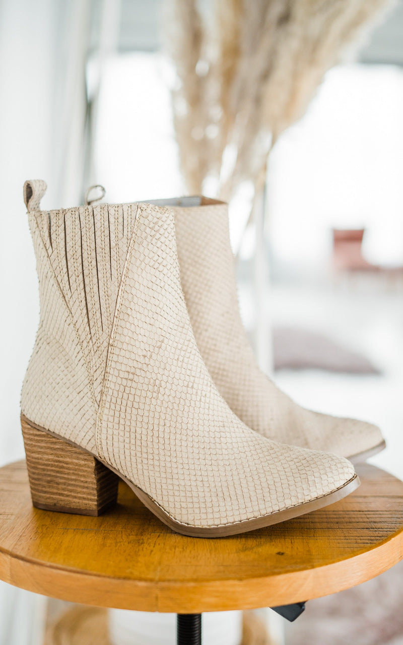 Hazel Blues® |  Taris Ankle Boot in Cream