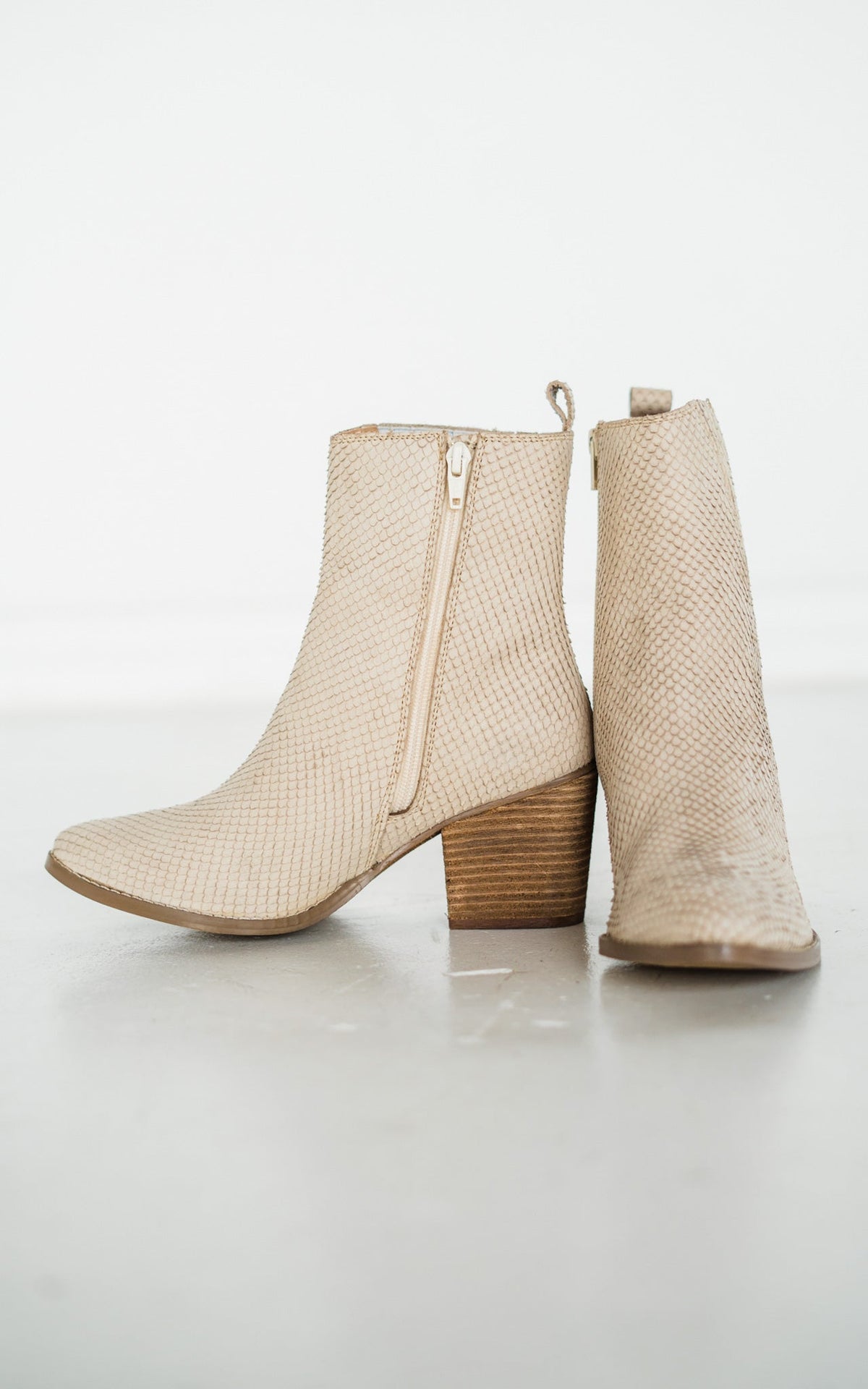 Hazel Blues® |  Taris Ankle Boot in Cream