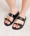 Hazel Blues® |  Tess Sandal in Black