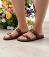 Hazel Blues® |  Tess Sandal in Tan
