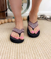 Hazel Blues® |  Tia Rhinestone Sandal in Fuschia