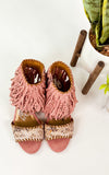 Hazel Blues® |  True Fringe Wedge in Blush