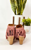 Hazel Blues® |  True Fringe Wedge in Blush