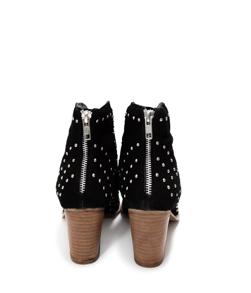 Hazel Blues® |  Twilight Studded Heeled Ankle Boot in Black