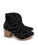 Hazel Blues® |  Twilight Studded Heeled Ankle Boot in Black