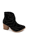 Hazel Blues® |  Twilight Studded Heeled Ankle Boot in Black