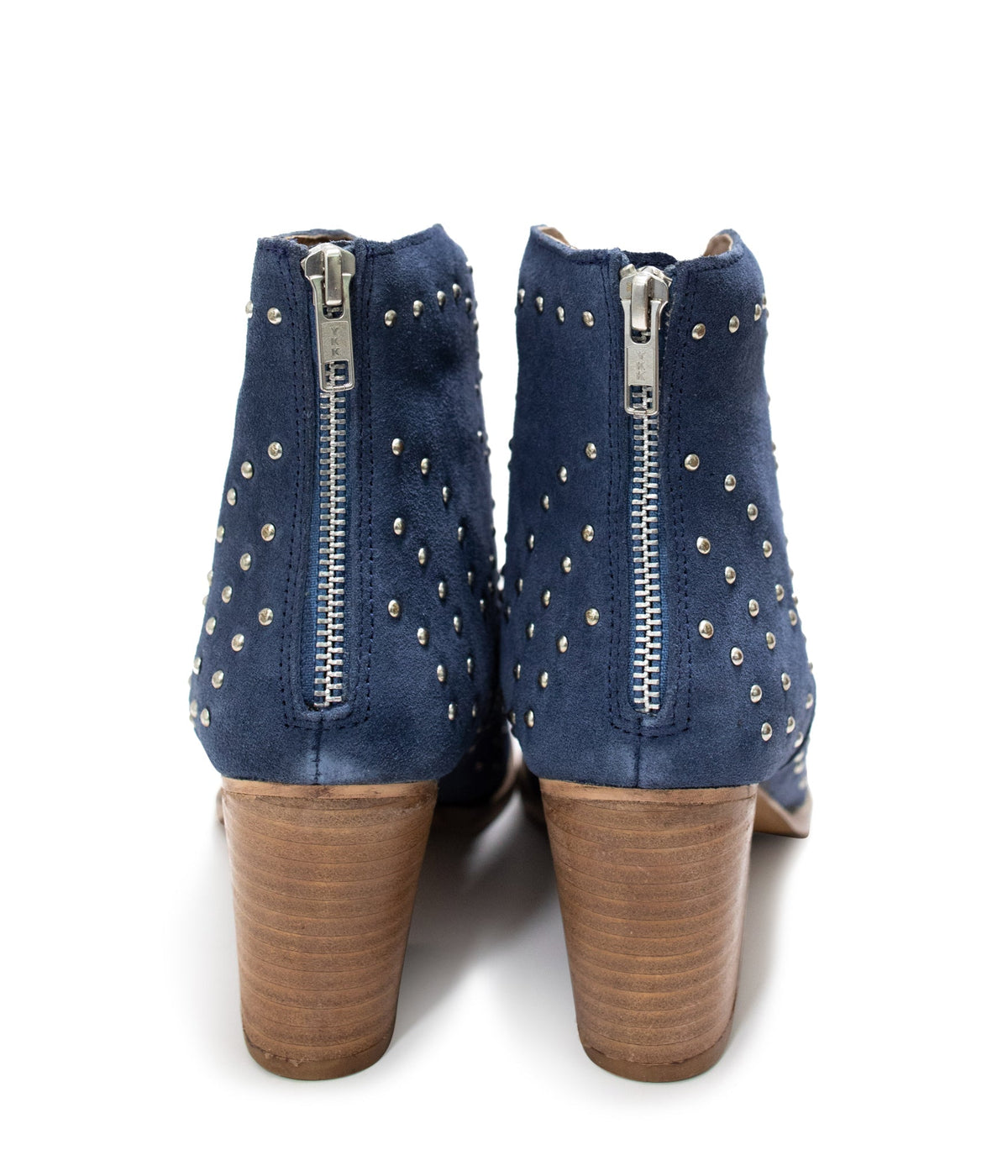 Hazel Blues® |  Twilight Studded Heeled Ankle Boot in Denim