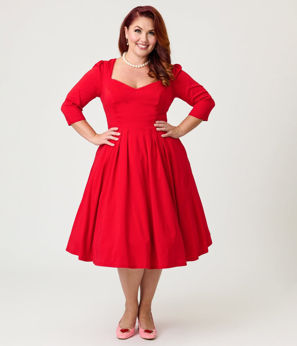 Hazel Blues® |  Unique Vintage Sweetheart Swing Dress