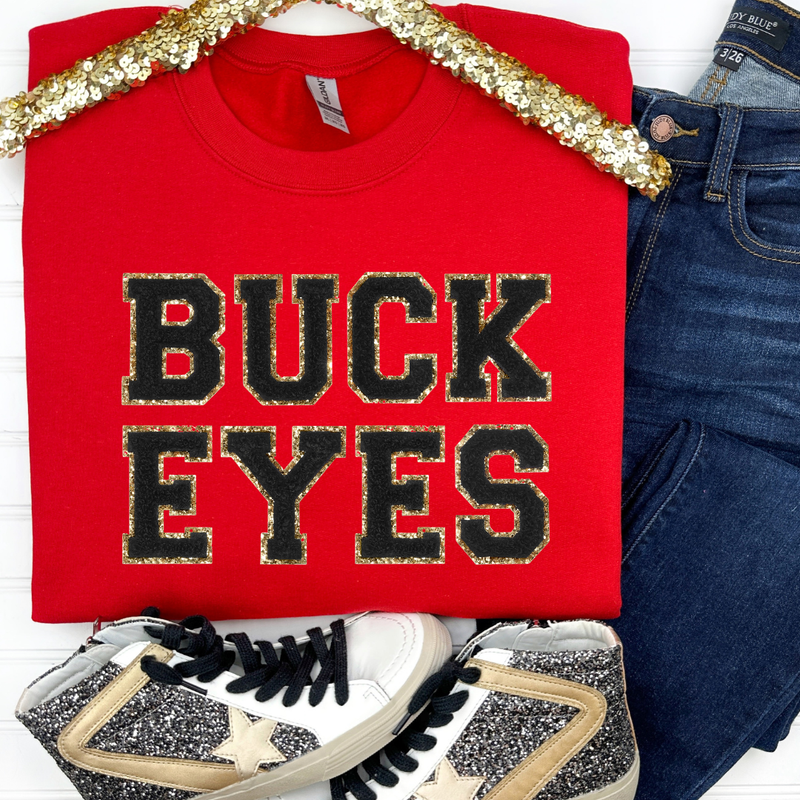 Hazel Blues® | Game Day Patch Sweatshirt: BUCKEYES